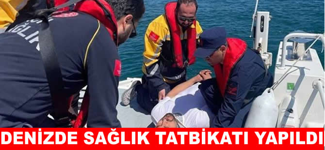 Sahil Güvenlik^ten denizde sağlık tatbikatı