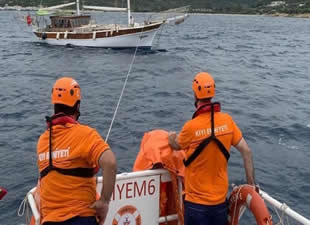 Bodrum’da su alan tekneyi  Kıyı Emniyeti kurtardı