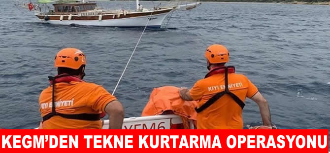 Bodrum’da su alan tekneyi  Kıyı Emniyeti kurtardı