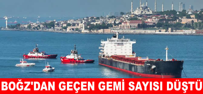 İstanbul Boğazı’ndan geçen gemi sayısı düştü