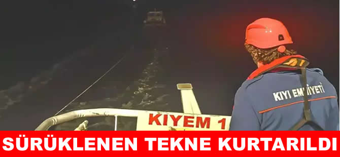 Ölümle burun buruna gelen teknedekileri KEGM kurtardı