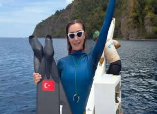 Şahika Dominika’da denizden 3 altın 2 gümüş madalya çıkardı