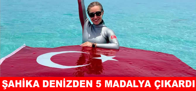 Şahika Dominika’da denizden 3 altın 2 gümüş madalya çıkardı