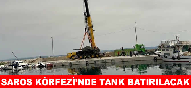 Saros Körfezi'nde yapay resif projesi: Tank batırılıyor