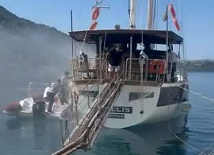 Marmaris’teki tekne yangını söndürüldü