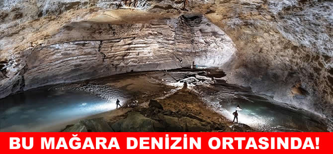 Denizin ortasında yer alan mağara: Dikenlikaya Deniz Mağarası