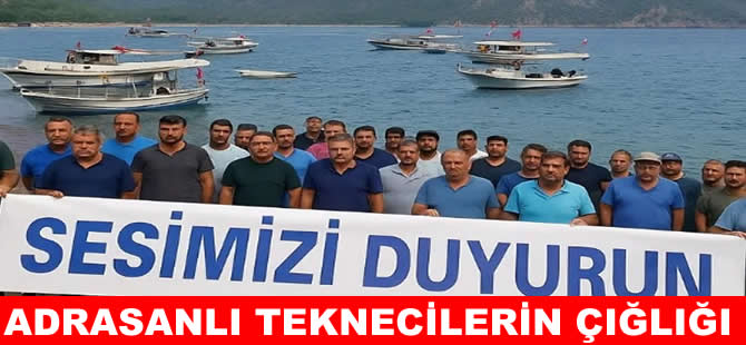 Adrasan'lı teknecilerden dikkat çeken eylem