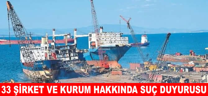 Aliağa'daki gemi söküm kirliliğine suç duyurusu