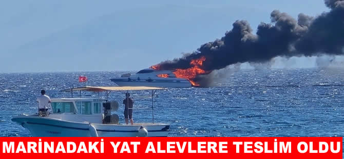 Çeşme Dalyan Marina’da yat yangını