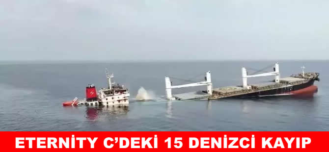 Husilerin batırdığı gemideki 15 denizci kayıp