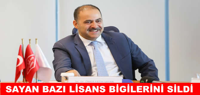 Bakan Yardımcısı Sayan, CV’sinden bazı lisans bilgilerini sildi