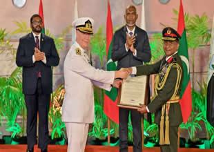 TCG Volkan 'Dharumavantha’ adıyla Maldivler’in hizmetinde