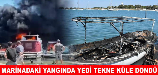 Urla'daki yangında 7 tekne kullanılamaz hale geldi