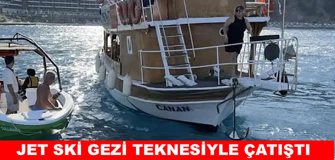 Marmaris'te jet ski ve tur teknesi çarpıştı: 2 yaralı