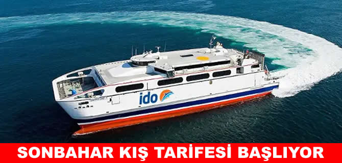 İDO, 2025 sonbahar tarifesine geçiyor