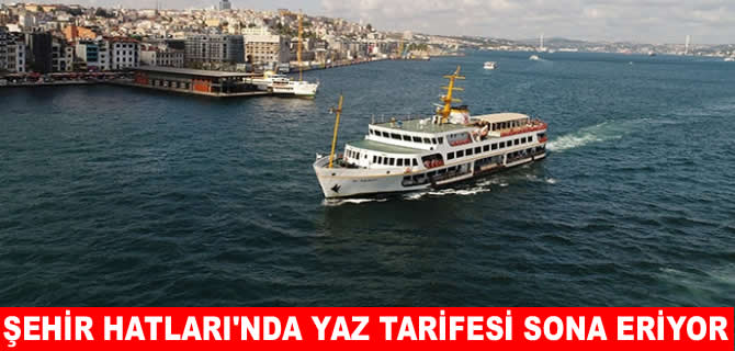 İstanbul’da Şehir Hatları kış tarifesine geçiyor
