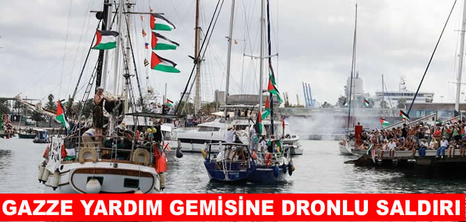 Sumud Filosu'na dronlu saldırı, gemi alev aldı!