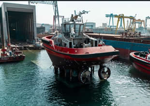 Sanmar, BOTAŞ'ın 3. römorkörünü de denize indirdi