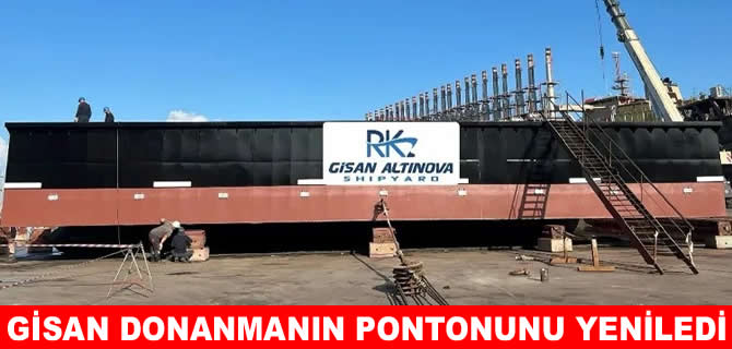 Gisan, İzmir Tersane Komutanlığı’na ait pontonu yeniledi