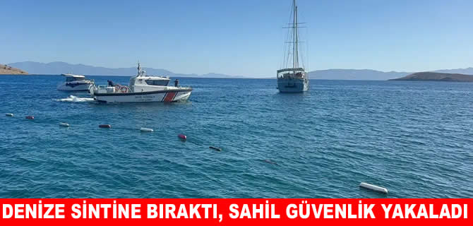 Denize sintine birakan tekneye Sahil Güvenlik’ten müdahale