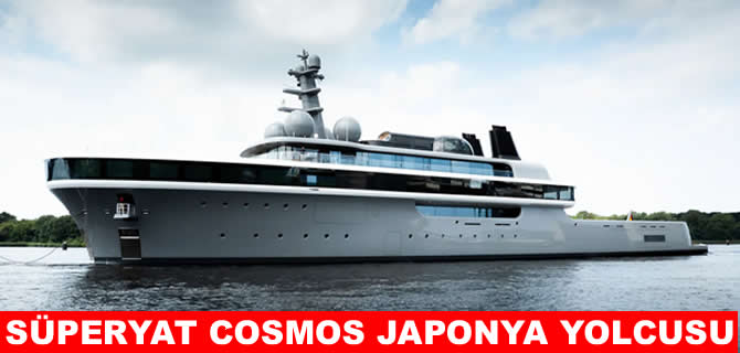 114 metrelik süperyat Cosmos suya indi