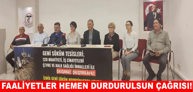 Aliağa Gemi Söküm Tesisleri'nde  faaliyetler durdurulsun çağrısı!