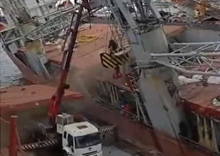 Tuzla’ya bakıma gelen gemi yan yattı: 1 ölü