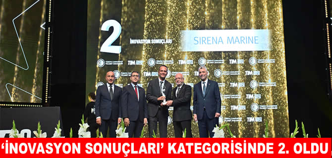 Sirena Marine ‘İnovasyon Sonuçları’ kategorisinde ikinci oldu