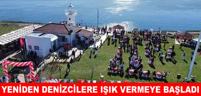 Tekirdağ’da 168 yıllık deniz feneri yeniden ışık vermeye başladı