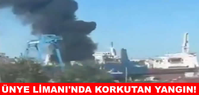 Ünye Limanı’nda korkutan yangın!