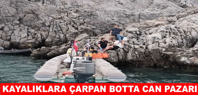 Bodrum’da bot kayalıklara çarptı: 4 yaralı