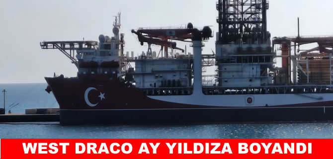 Türkiye’nin 5. sondaj gemisi kırmızı ve beyaza boyandı