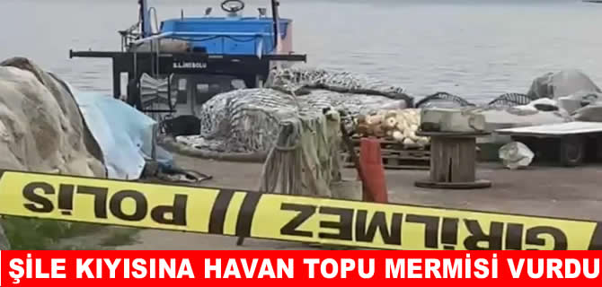 Şile kıyısına havan topu mermisi vurdu