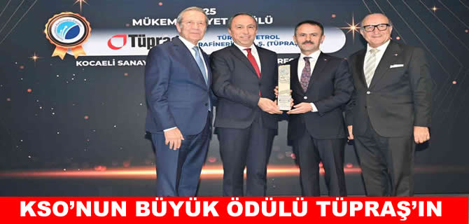 Tüpraş’a KSO'dan ‘Sürdürülebilirlikte Mükemmeliyet’ ödülü