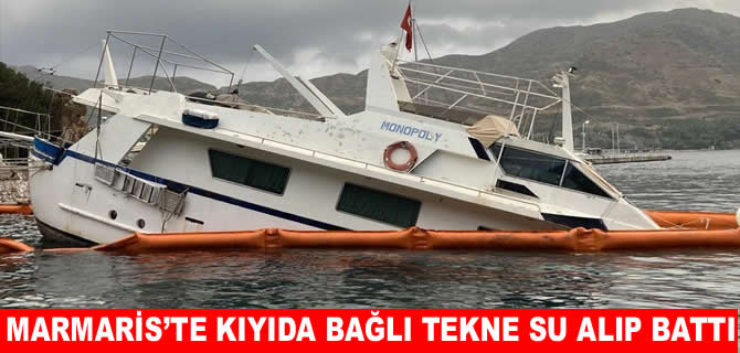 Kıyıdaki bot su aldı... Sızıntıya karşı acil müdahale!
