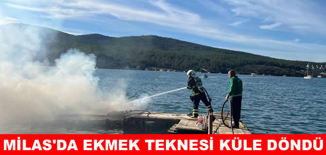 Balıkçı teknesi yanarak küle döndü