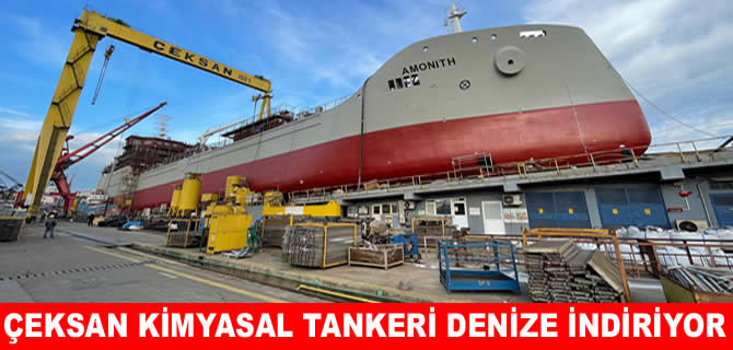 Çeksan M/T AMONITH denize indiriyor