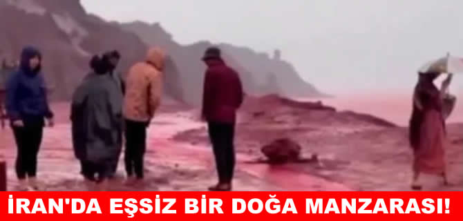 Sahil şeridi, deniz suyu kızıla büründü!