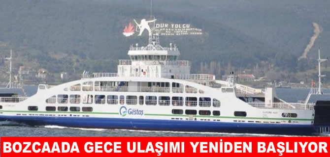 Bozcaada’da gece ulaşımı yeniden başlıyor