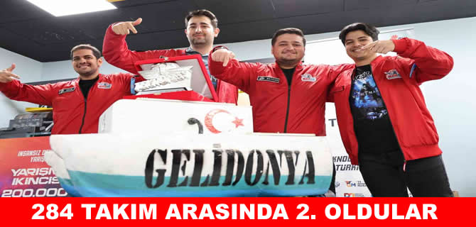 Gelidonya 284 takım arasından Türkiye ikincisi oldu