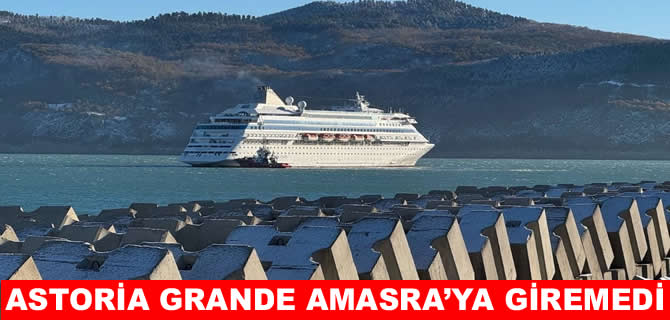 Amasra'ya gelen yolcu gemisine fırtına engeli