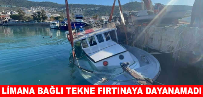 Fırtına yurdu esir aldı: Güllük’te tekne battı