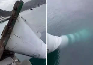 Fırtına Kireçburnu’nda deniz fenerini devirdi