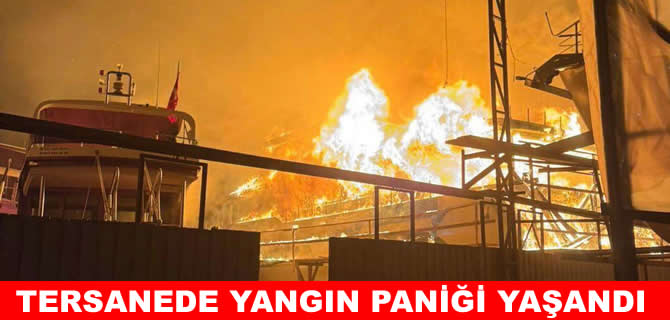 Fethiye’de tersanede çıkan yangın korkuttu