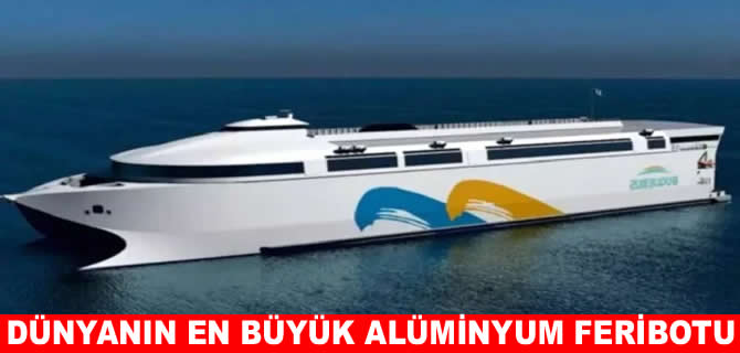 Dünyanın en büyük elektrikli feribotu suya indi