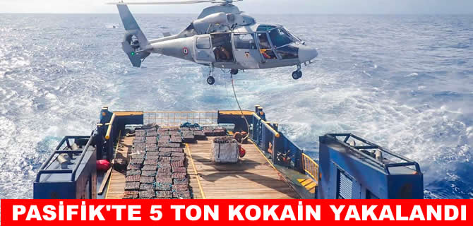 Pasifik'te 5 ton kokain yakalandı