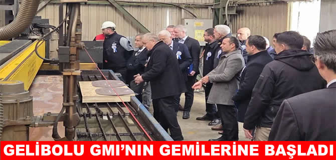 Gelibolu Tersanesi, yeni gemiler için sac kesti