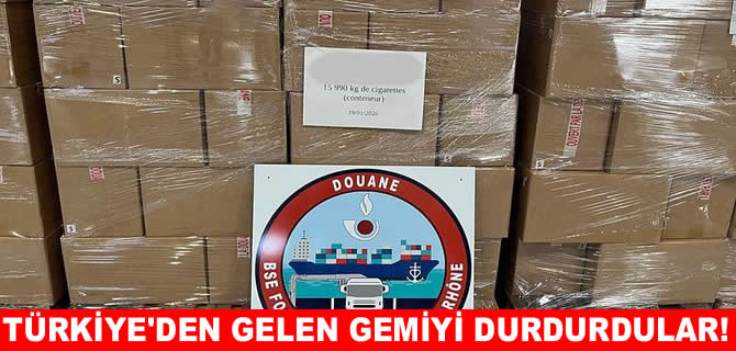 Türkiye’den gelen gemiye baskın: 16 ton kaçak sigara ele geçirdi