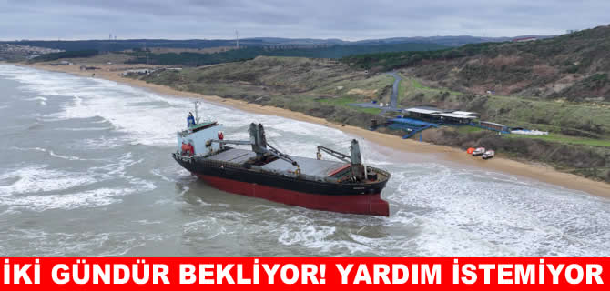 Sarıyer’de karaya oturan gemi yardım talebinde bulunmadı