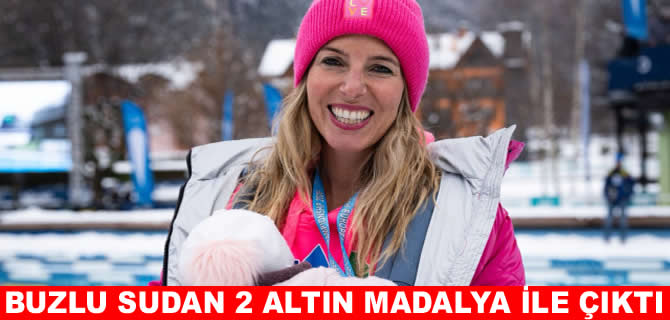 Deniz Kayadelen’den buzlu suda 2 altın madalya!